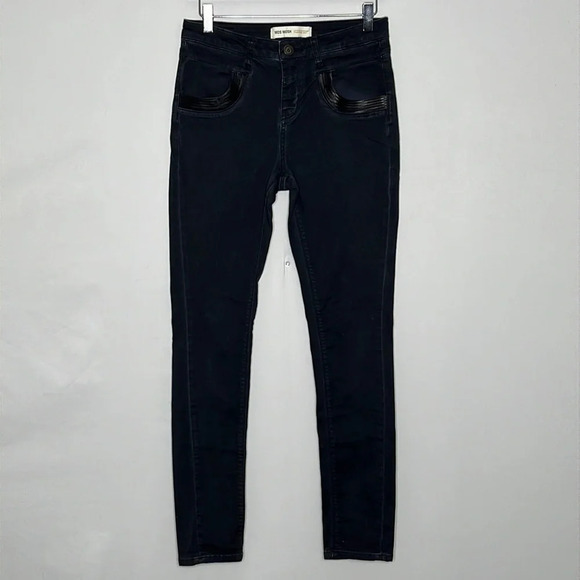 Mos Mosh Naomi Glam Oil Skinny Pants in Black - Size 27 - Picture 1 of 13